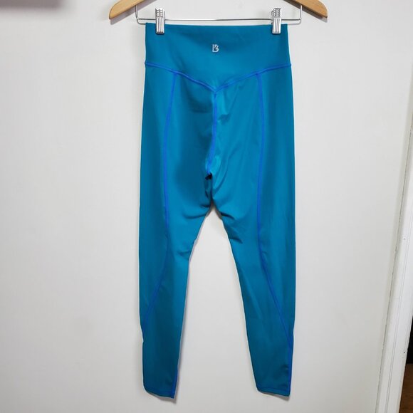 BUFFBUNNY Compression 7/8 Leggings 26" Gym Workout Run Teal Blue Women's Large - Picture 4 of 9